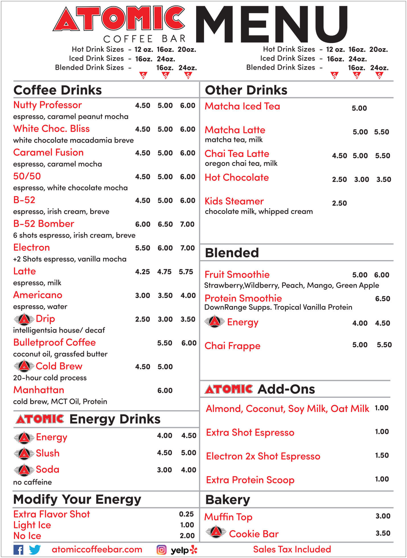 Drink Menu 2024